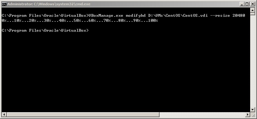 VirtualBox上的CentOS虚拟硬盘空间不够了怎么办？